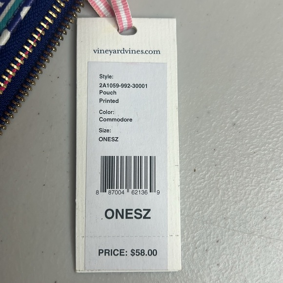 Vineyard Vines Printed Pouch Commodore travel/cosmetic bag - Picture 4 of 5